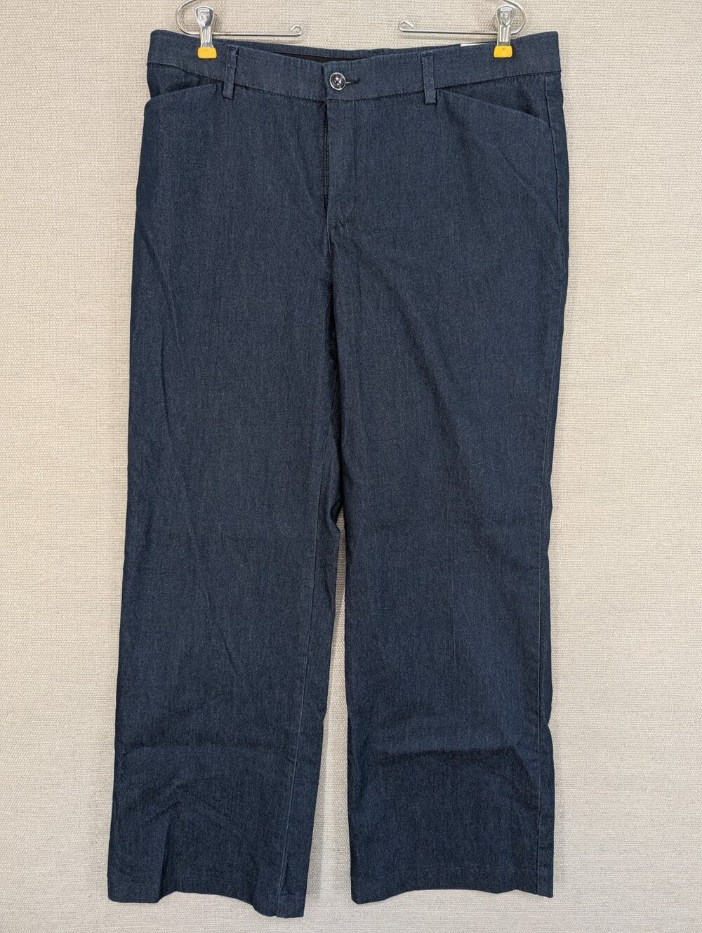 Lee Women's Blue Mid-Rise Regular Fit Flex Motion Trouser Pants 16 M